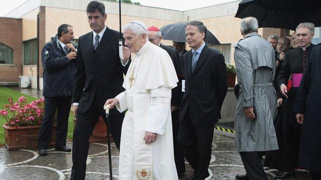 Le pape Benoît XVI à son départ pour le Liban. [Remo Casilli]