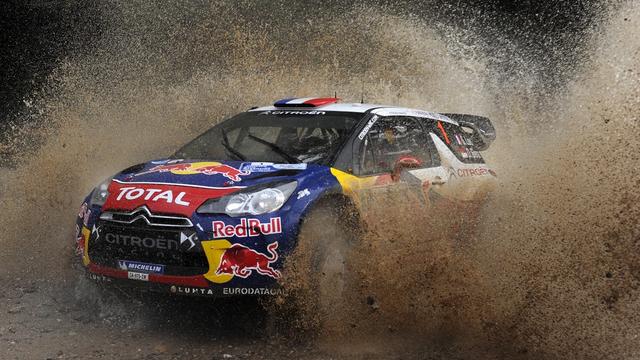 epa03198978 A photo made available 28 April 2012 of Sebastien Loeb of France driving his Citroen DS 3 WRC during a stage of the Rally Argentina 2012 near Villa Carlos Paz, Argentina, 27 April 2012. The Philips Rally Argentina runs from 27 to 29 April 2012. Loeb currently leads the standings after four WRC rallys of this season so far. EPA/REPORTER IMAGES [Reporter Image]