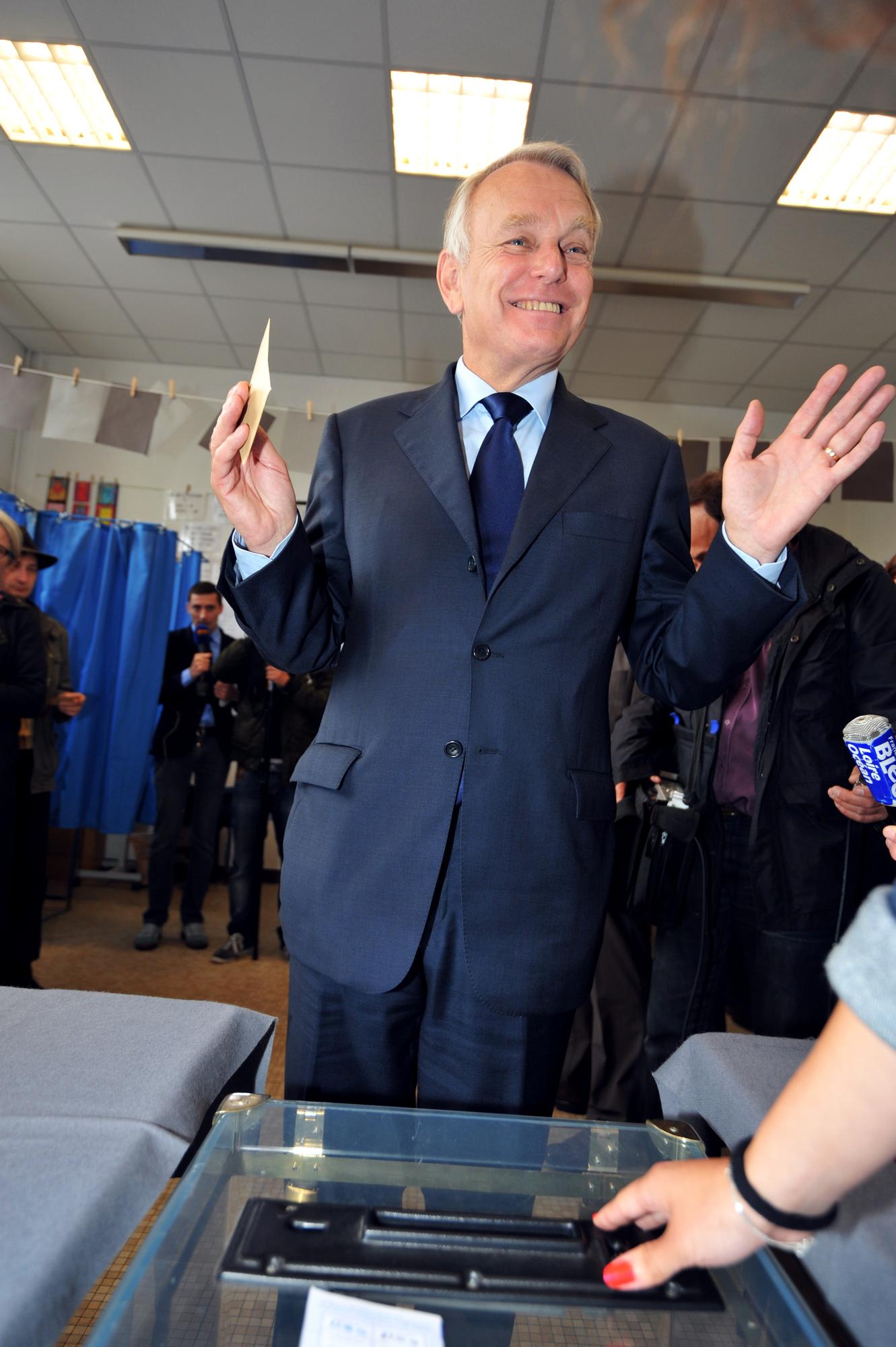 Le Premier ministre Jean-Marc Ayrault a été réélu à Nantes. [AFP - FRANK PERRY]