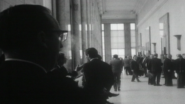 Couloirs de l'ONU en 1959. [RTS]