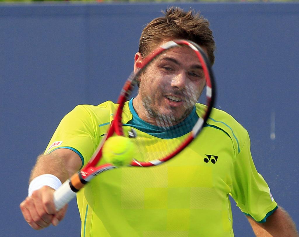 Quelques heures après s'être offert Ferrer, Wawrinka a confirmé sa bonne forme actuelle. [KEYSTONE - Al Behrman]