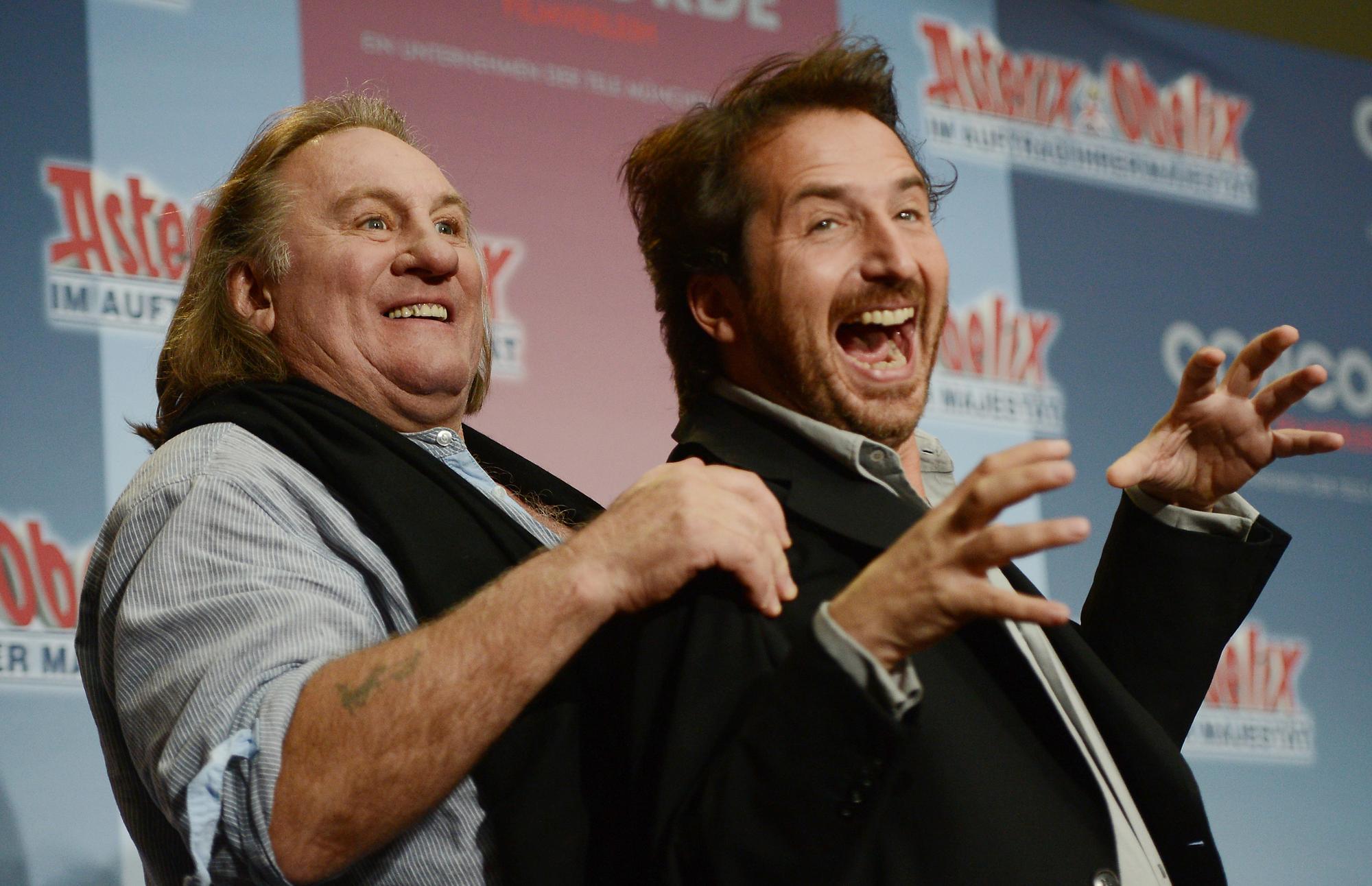 Gérard Depardieu et Edouard Baer, les deux stars de ce nouvel Astérix. [AFP - Johannes Eisele]