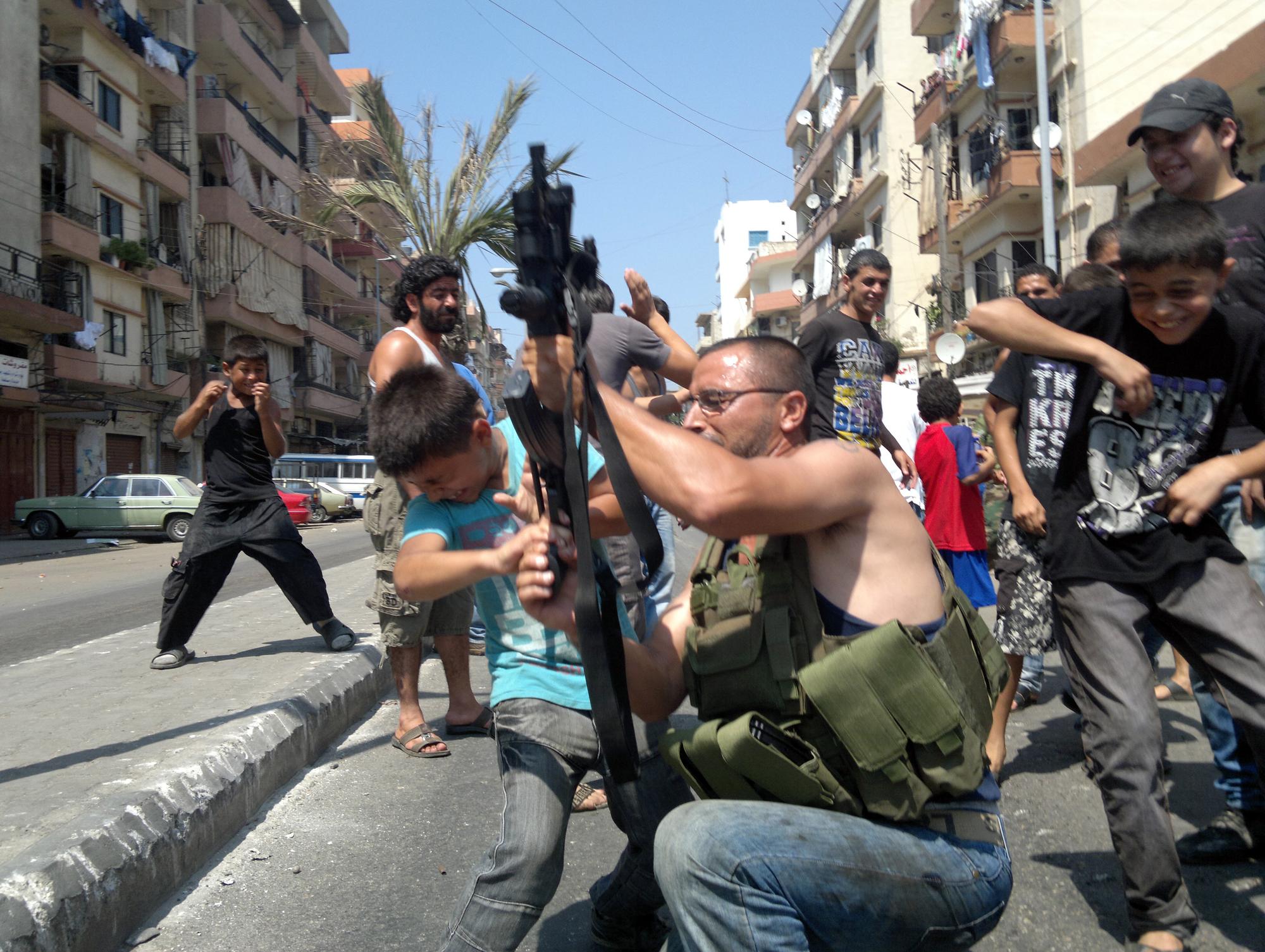 Depuis 17 mois, deux quartiers de Tripoli s'affrontent. [AFP PHOTO / STR]