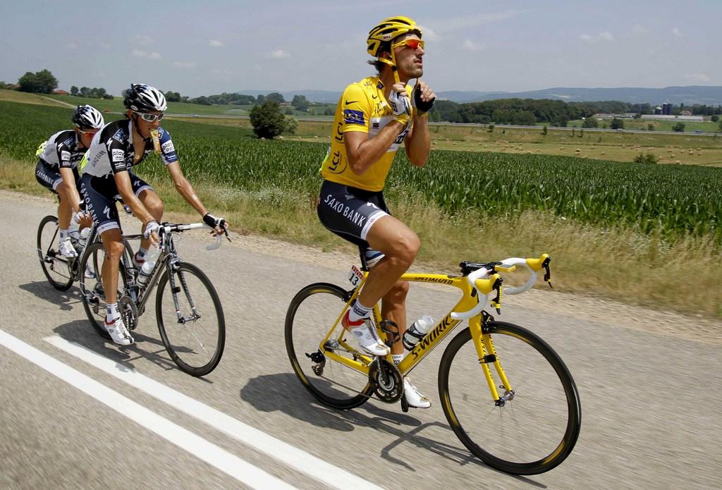 Cancellara revêtira-t-il le maillot jaune cette année ? Pas sûr, "Spartacus" va surtout profiter de ce Tour de France pour préparer les JO de Londres. [KEYSTONE - Bas Czerwinski]
