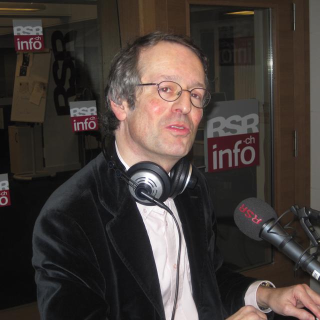 Philippe Le Bé, journaliste pour l'Hebdo, et auteur de " Du vin d'ici à l'Au-delà". [Frédéric Zahnd]
