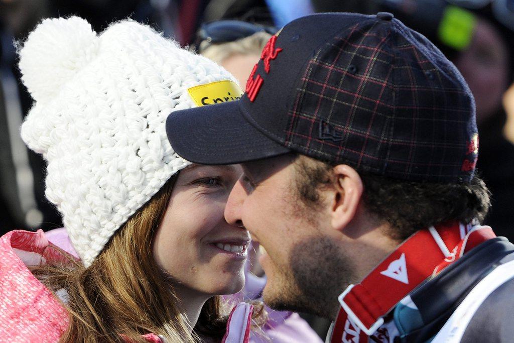 Svindal partage sa vie avec Julia Mancuso. [Keystone - Jean-Christophe Bott]