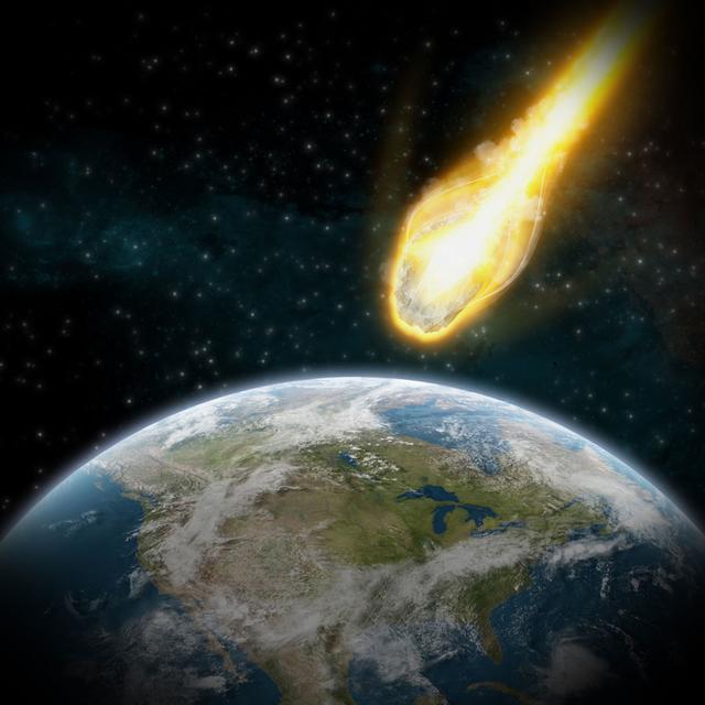 Un astéroïde prêt à frapper la terre. [sdecoret]