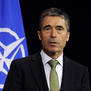 L'OTAN a réagi par la voix de son secrétaire général Anders Fogh Rasmussen. [Belga/AFP - Dirk Waem]