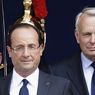 Le président français François Hollande (gauche) et son Premier ministre Jean-Marc Ayrault. [Pascal Rossignol]