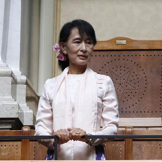 Aung San Suu Kyi a été ovationnée à la tribune du Conseil national. [Ruben Sprich]