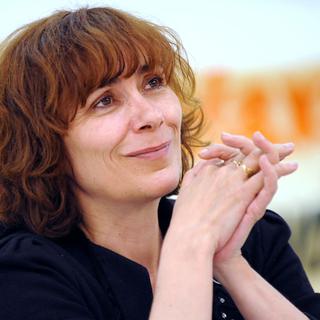 Marie-Monique Robin donne une conférence sur les OGM, en 2008 à Toulouse. [Lionel Bonaventure]