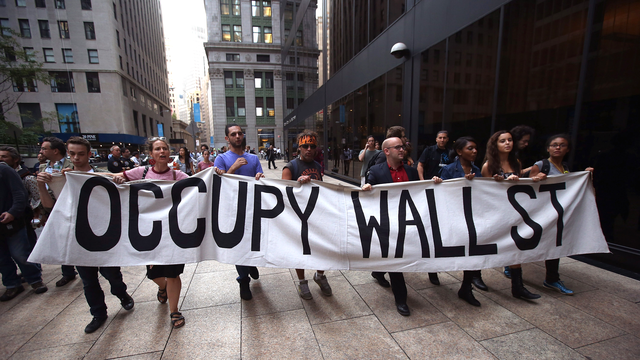 Un millier de personnes ont manifesté à New York, ce lundi 17.09.2012. [Getty Images/AFP - John Moore]