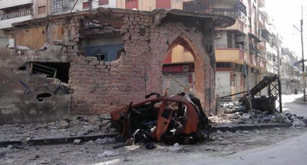 La ville de Homs a été de nouveau le théâtre de bombardements. [KEYSTONE - EPA]