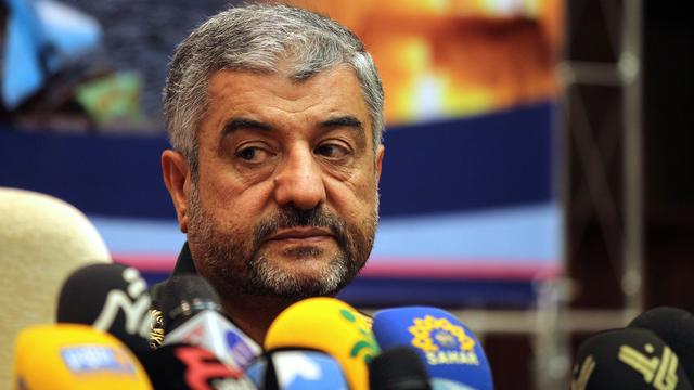 Le général Mohammed Ali Jafari, commandant des Gardiens de la révolution, ce dimanche 16.09.2012 à Téhéran. [Atta Kenare]
