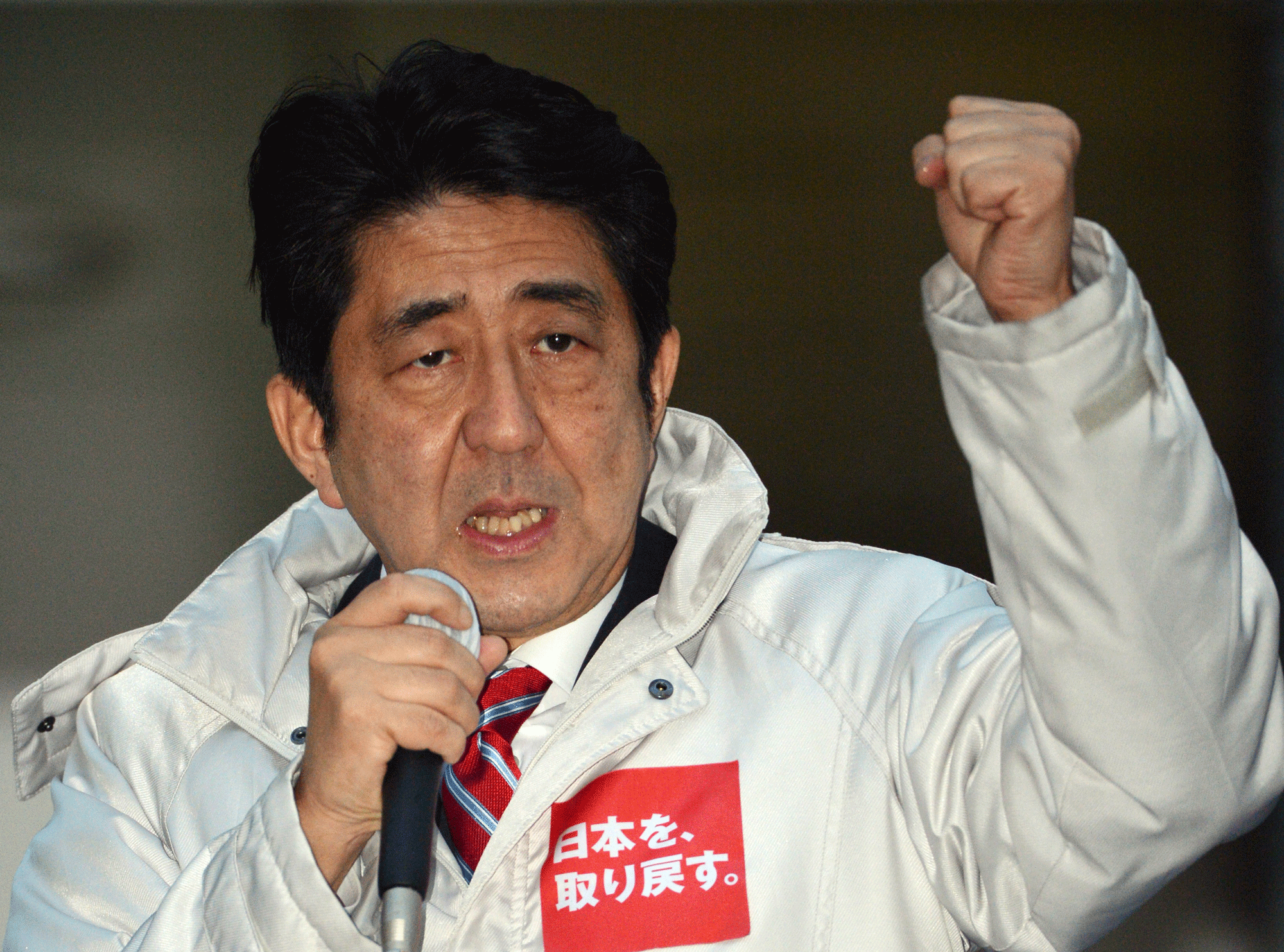 Shinzo Abe, leader de l'opposition lors des élections japonaises. [Yoshikazu Tsuno]