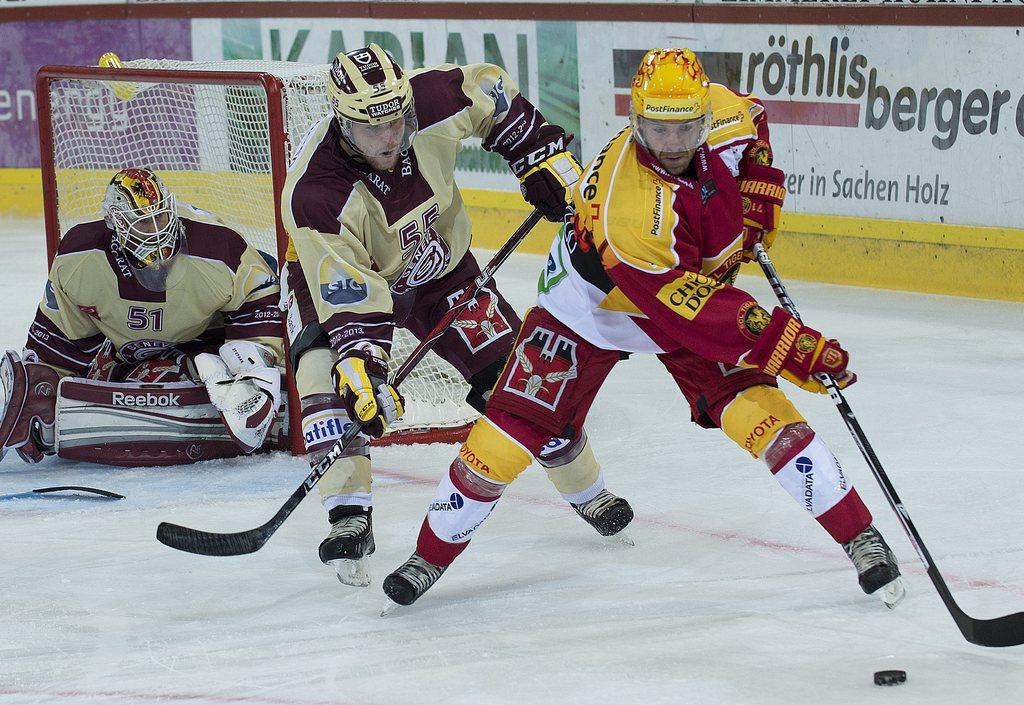 Langnau a infligé à Genève-Servette sa 3e défaite de l'exercice. [KEYSTONE - Marcel Bieri]