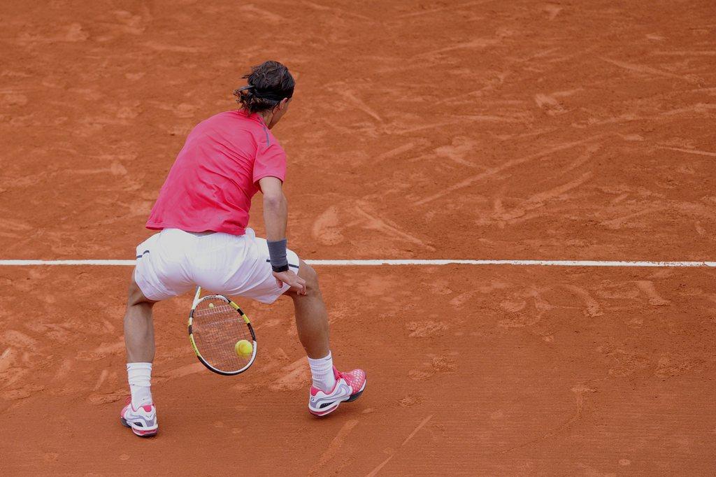 "Rafa" s'est amusé face à Juan Monaco... [Keystone - CHRISTOPHE KARABA]