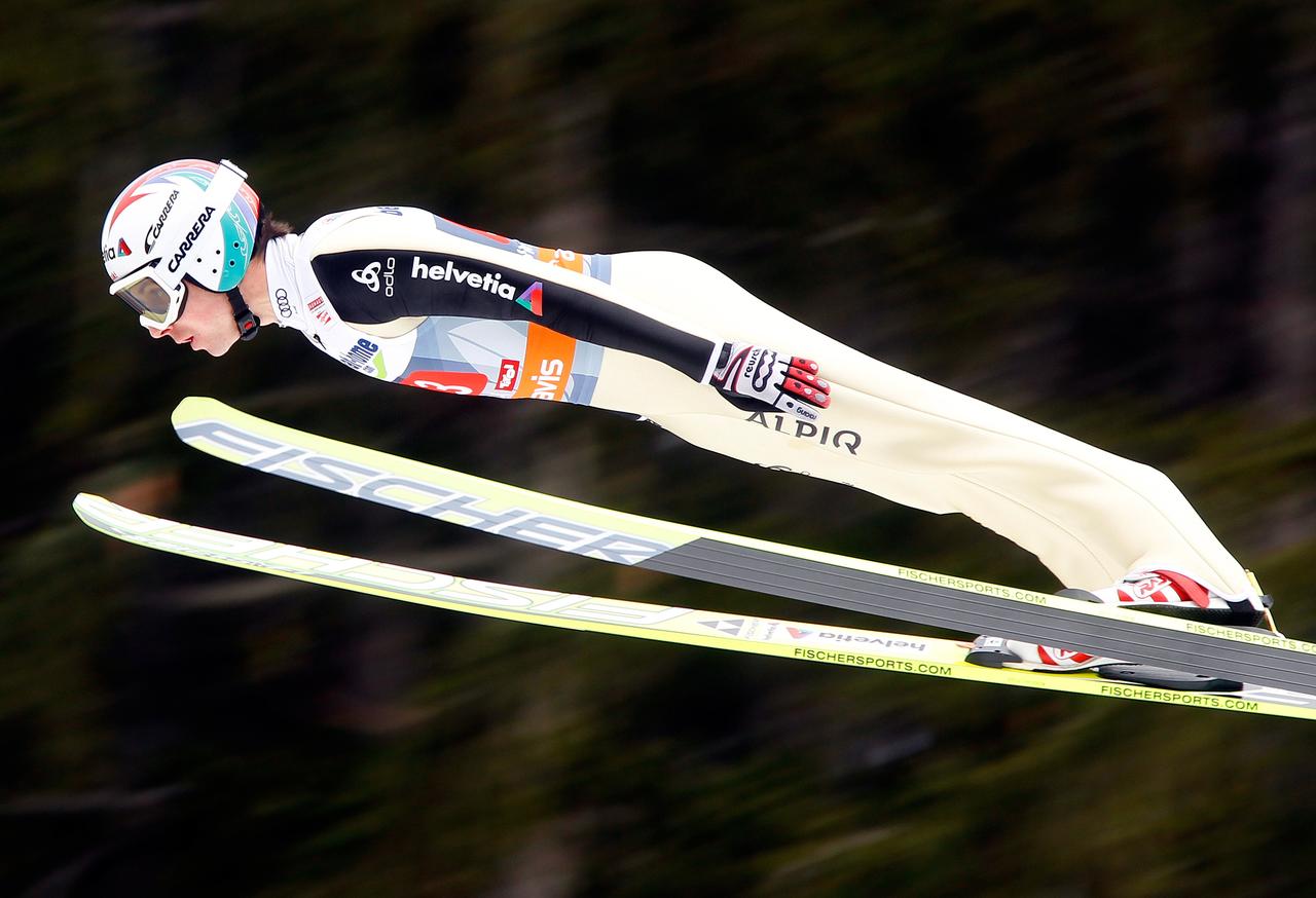 Simon Ammann n'a pas trouvé ses marques sur le tremplin d'Innsbruck. [Dominic Ebenbichler]