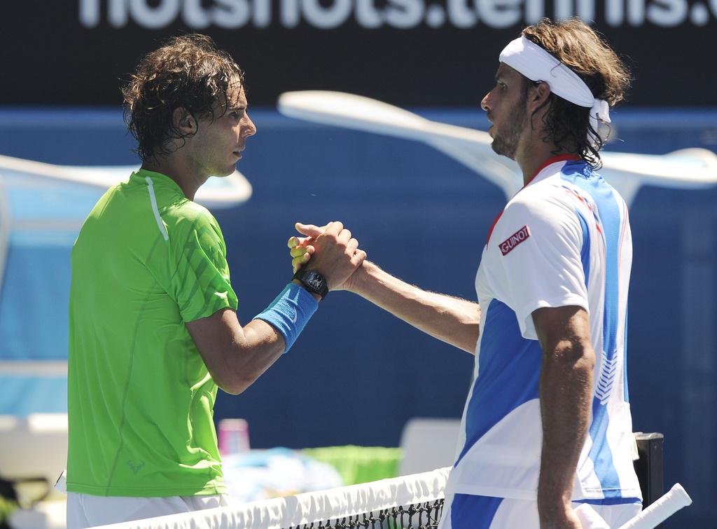 Lopez a dû s'avouer vaincu par Nadal pour la 9e fois en 11 confrontations. [KEYSTONE - Andrew Brownbill]