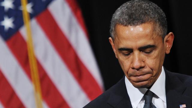 Le président américain Barack Obama n'a pas caché son émotion dimanche lors de son discours en hommage aux victimes de la tuerie de Sandy Hook (Connecticut).