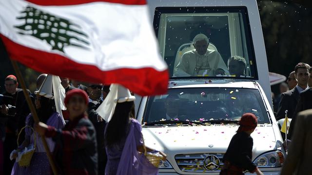 Le pape est en visite au Liban pour trois jours. [Filippo Monteforte]