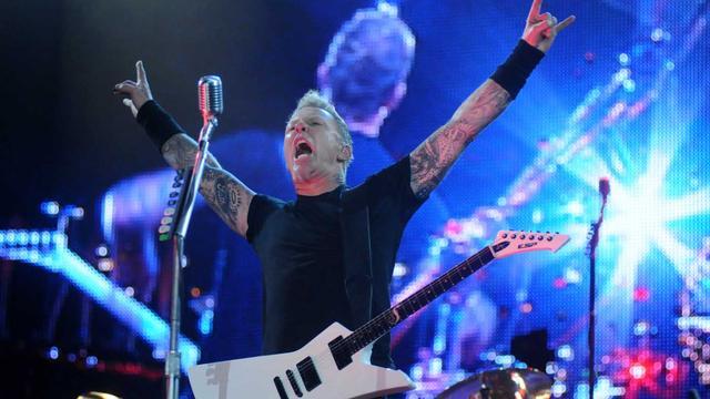Le chanteur de Metallica James Hetfield lors d'un concert à Rio de Janeiro en fin d'année dernière. [André  Durao]