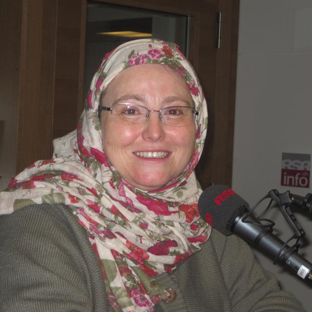 Lucia Dahlab, enseignante, Suissesse, musulmane, écologiste et fondatrice du mouvement Bastabas, contre la violence faite aux femmes [Caroline Dumoulin]