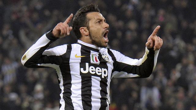 Fabio Quagliarella a mis la Juve sur de bons rails en ouvrant le score face à Chelsea. [Daniele Badolato]