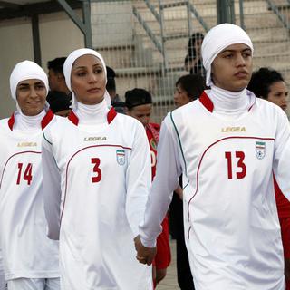 L'équipe nationale féminine iranienne à Amman (Jordanie) en 2011.