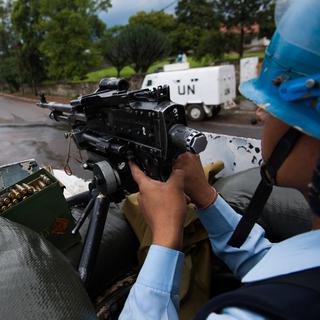 Les Nations Unies ont déployés 1500 Casques bleus ces derniers jours dans la ville de Goma pour appuyer l'armée congolaise régulière. [Phil Moore]