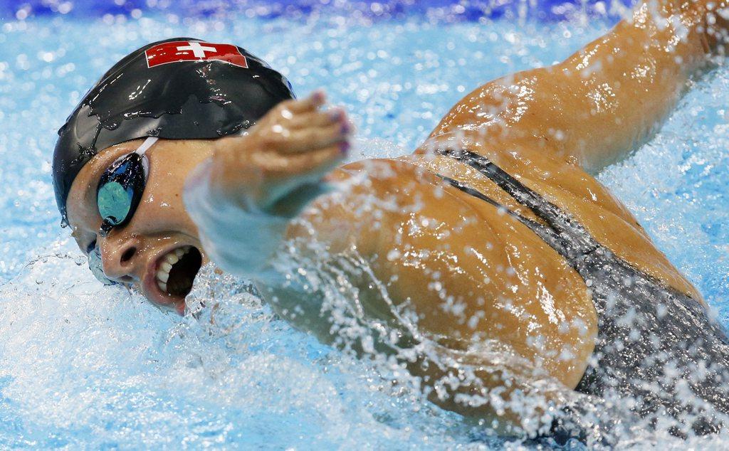 Martina van Berkel n'a terminé que 25e sur 28 lors des séries du 200m papillon. [Keystone - DENNIS M. SABANGAN]