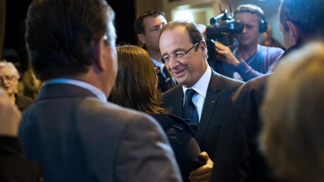 François Hollande est satisfait des résultats du premier tour des élections législatives. [Bertrand Langlois]