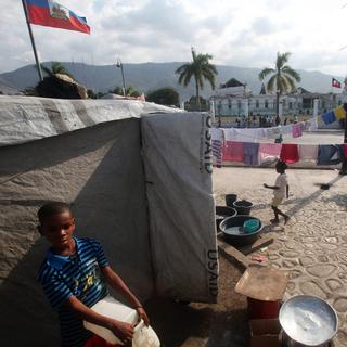 Deux ans après le tremblement de terre, plus de 500'000 Haïtiens vivent encore sous des tentes. [Orlando Barria]
