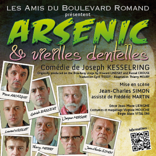 L'affiche de la pièce "Arsenic et vieilles dentelles" par  Jean-Charles Simon. [amisboulevardromand.ch]