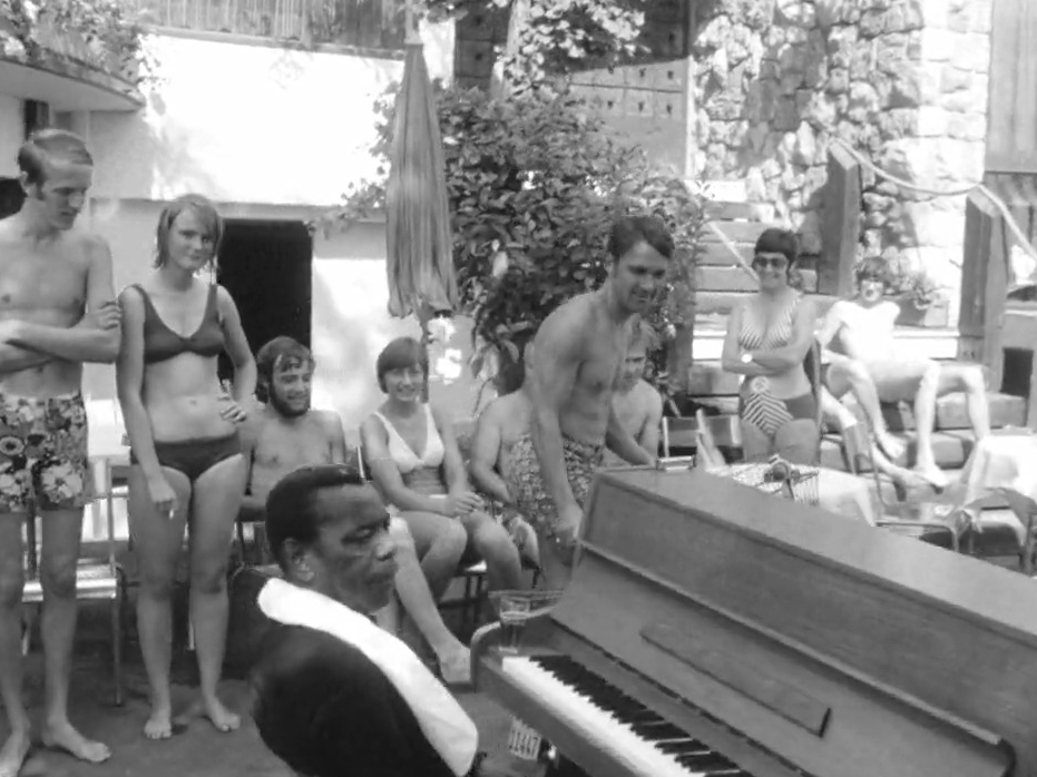 Jam Champion Jack Dupree avec Claude Nobs au MFJ 1970. [RTS]