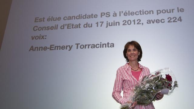 Anne-Emery Torracinta, candidate PS, élue avec 224 voix. [Salvatore Di Nolfi]