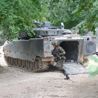 L'armée suisse à l'entraînement. [Gaël Klein]