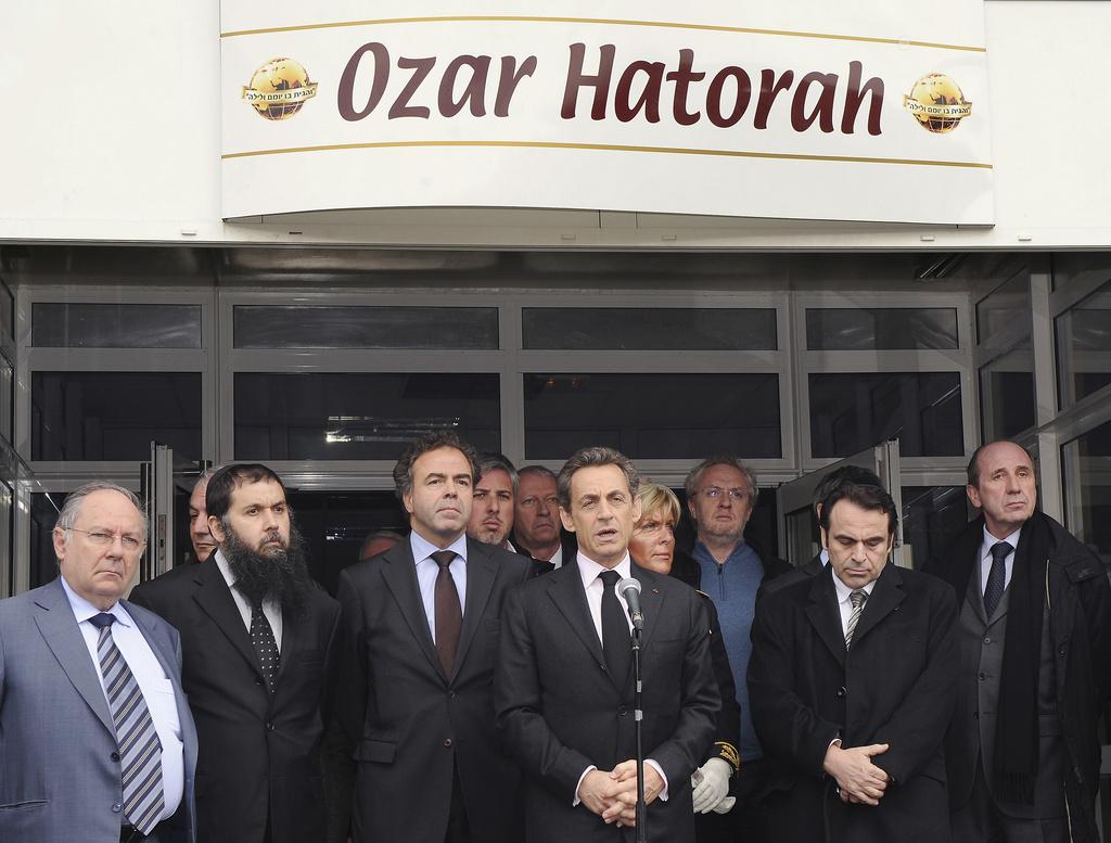 Nicolas Sarkozy s'est rendu sur les lieux immédiatement après le drame. [KEYSTONE - Eric Cabanis]