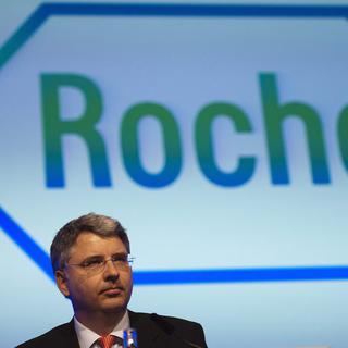 Toujours dans la pharma, Severin Schwan, CEO du géant bâlois Roche, a reçu 12,57 millions de francs en 2011. (source: Travail.Suisse) [GEORGIOS KEFALAS]