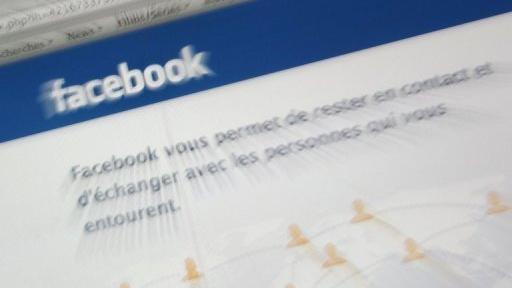 Capture d'écran du site Facebook