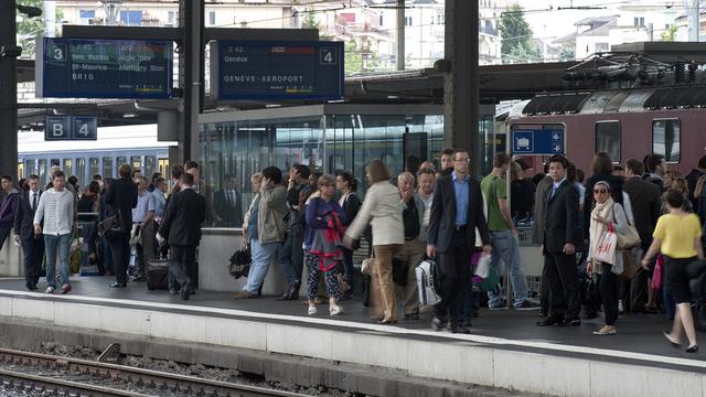 La gare de Lausanne va devoir être agrandie pour absorber la hausse du nombre des voyageurs. [Dominic Favre]