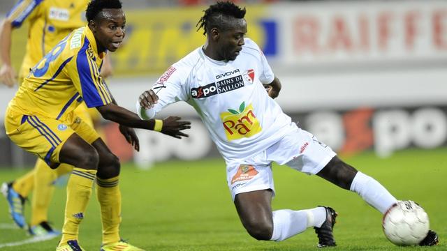 Pascal Feindouno a disputé 9 matches de Super League pour le FC Sion cette saison (3 buts). [KEYSTONE - LAURENT GILLIERON]