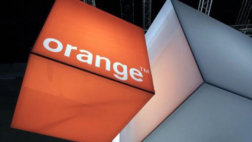 Le logo du groupe de télécoms Orange.