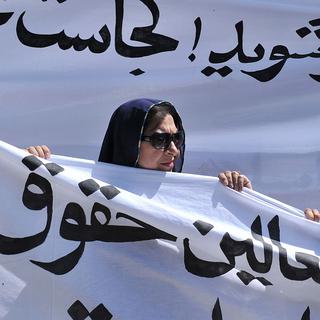 Des femmes afghanes protestent contre la récente exécution, ce 11 juillet 2012 à Kaboul. [Massoud Hossaini]