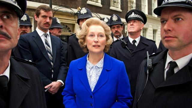 Meryl Streep incarnant Margaret Thatcher dans "La dame de fer".