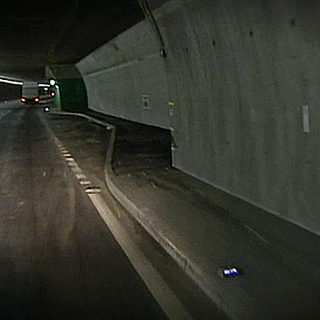 La niche de sécurité où s'est produit l'accident dans le tunnel de Sierre.