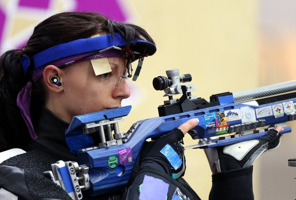 Annick Marguet n'a pas pu atteindre la finale à 10m. [Keystone - Geoff Caddick]