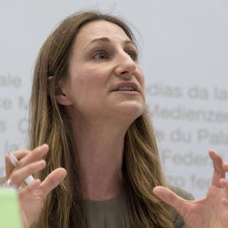 Adèle Thorens, co-présidente des Verts suisses. [Lukas Lehmann]