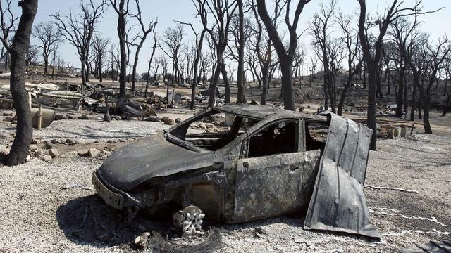 L'incendie espagnol laisse derrière lui des scènes de désolation. [Andreu Dalmau]