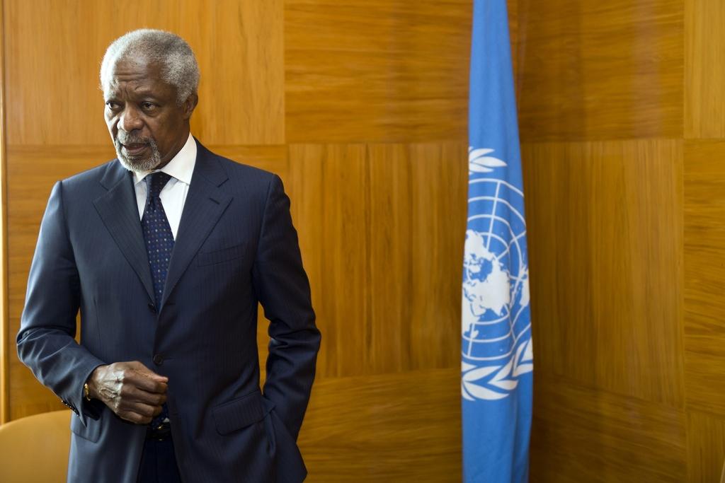 Kofi Annan, envoyé spécial de l’ONU pour la Syrie. [Martial Trezzini]